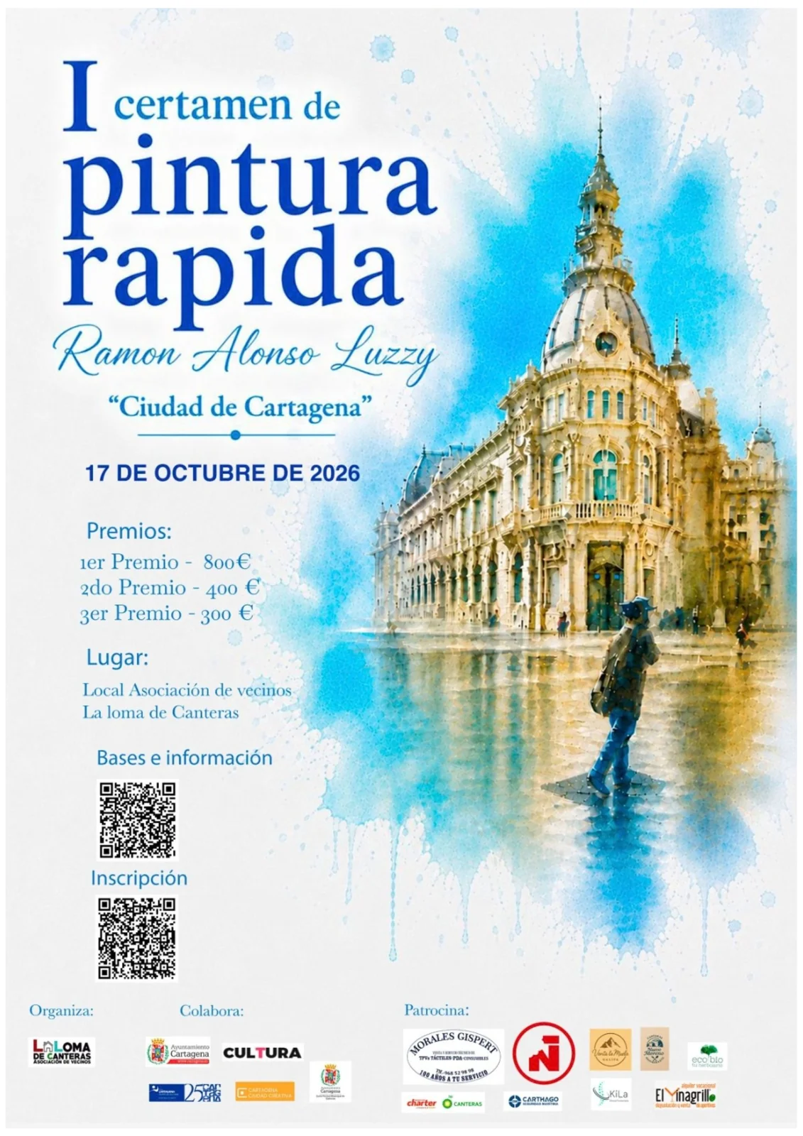Cartel de Certamen de pintura Ramón Alonso Luzzy · La Loma de Canteras
