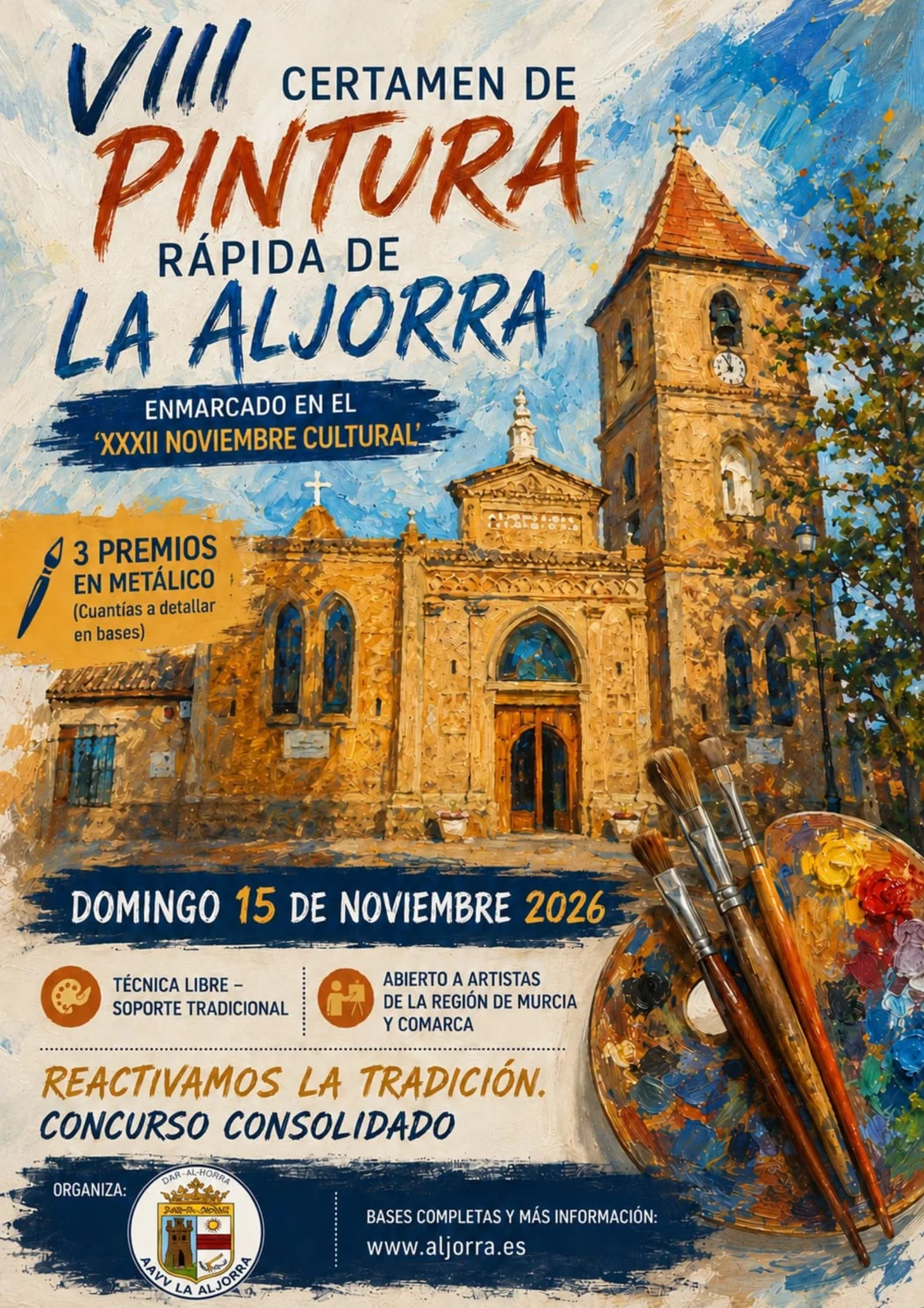 Cartel de Certamen de pintura rápida de La Aljorra