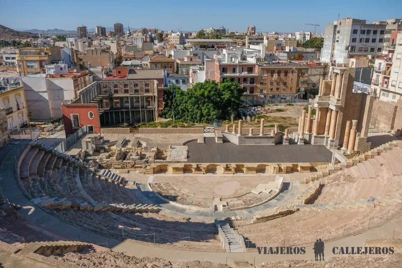 Gradas y escenario del Teatro Romano de Cartagena · imagen de archivo