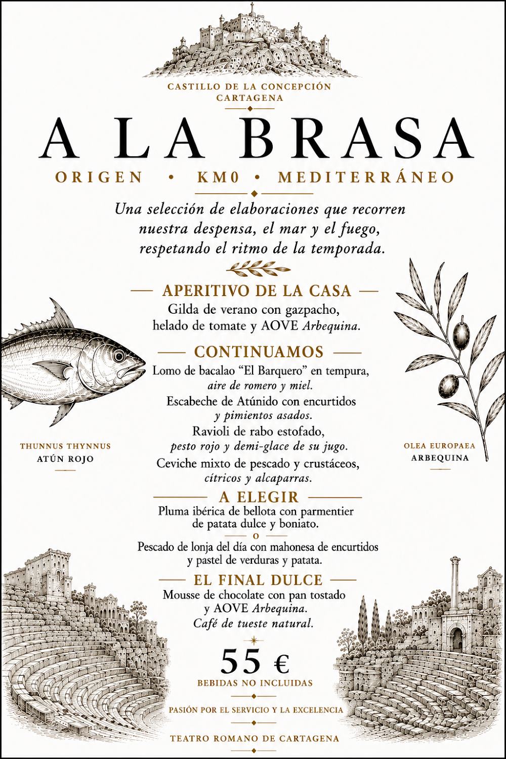 A la Brasa Taberna Mediterránea · carta, página 1