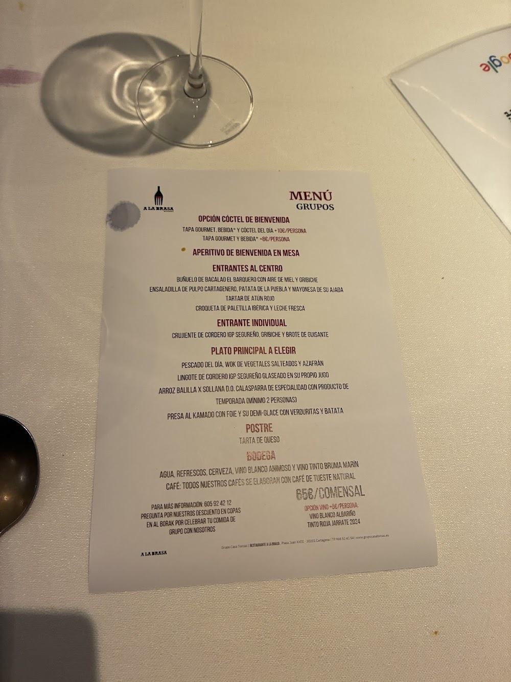 A la Brasa Taberna Mediterránea · carta, página 5