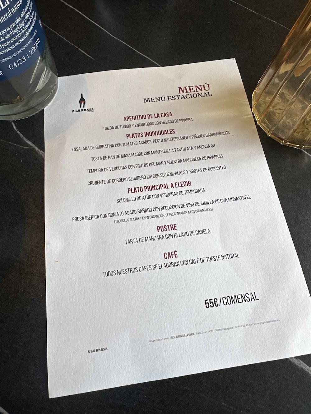 A la Brasa Taberna Mediterránea · carta, página 6