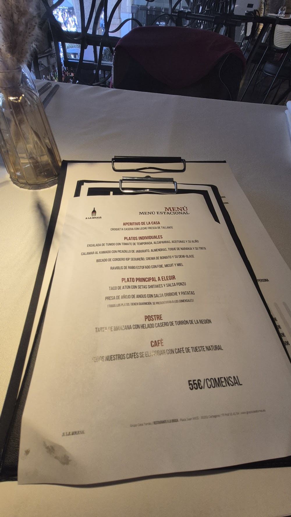 A la Brasa Taberna Mediterránea · carta, página 8