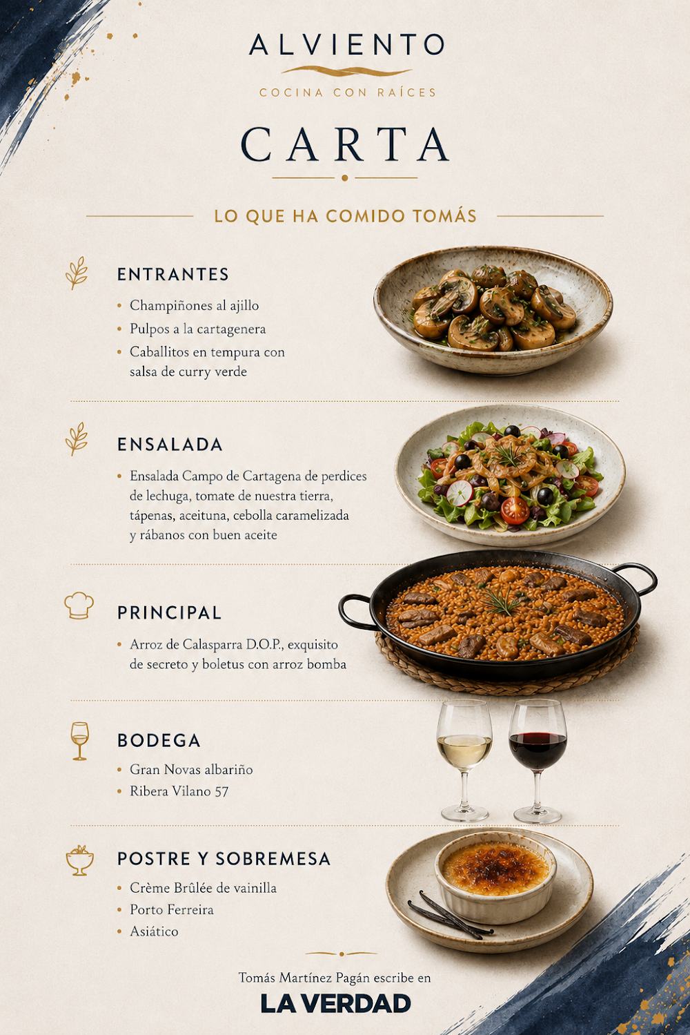 Alviento Restaurante (1r planta) · carta, página 1