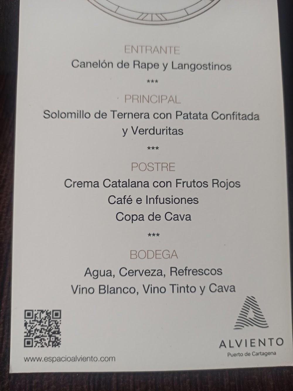Alviento Restaurante (1r planta) · carta, página 3
