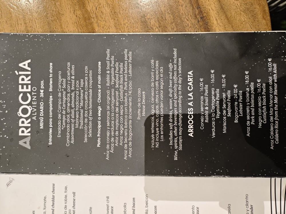 Alviento Restaurante (1r planta) · carta, página 7