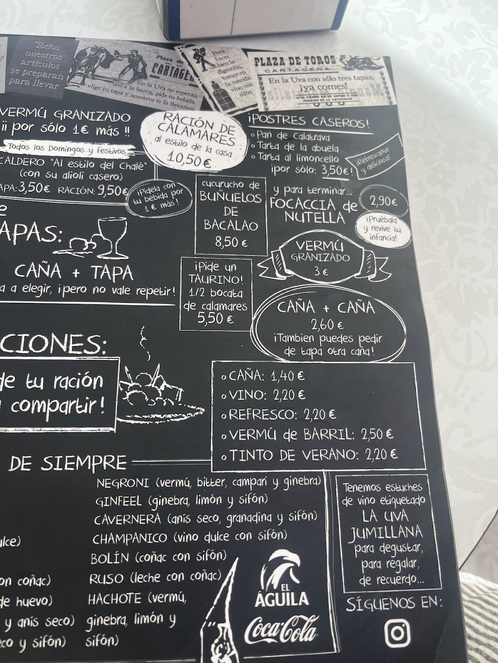 Bodega La Fuente · carta, página 5