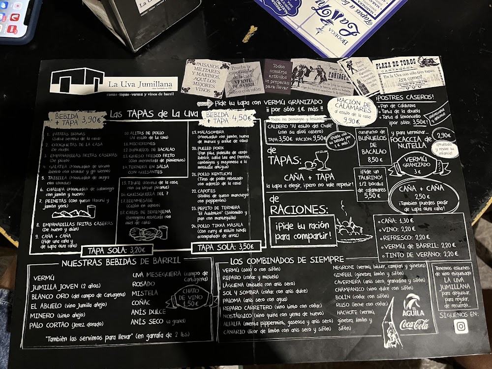 Bodega La Fuente · carta, página 6