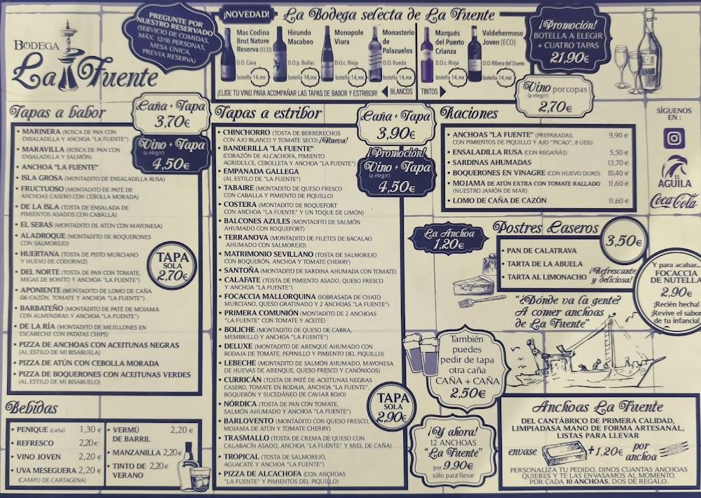 Bodega La Fuente · carta, página 8