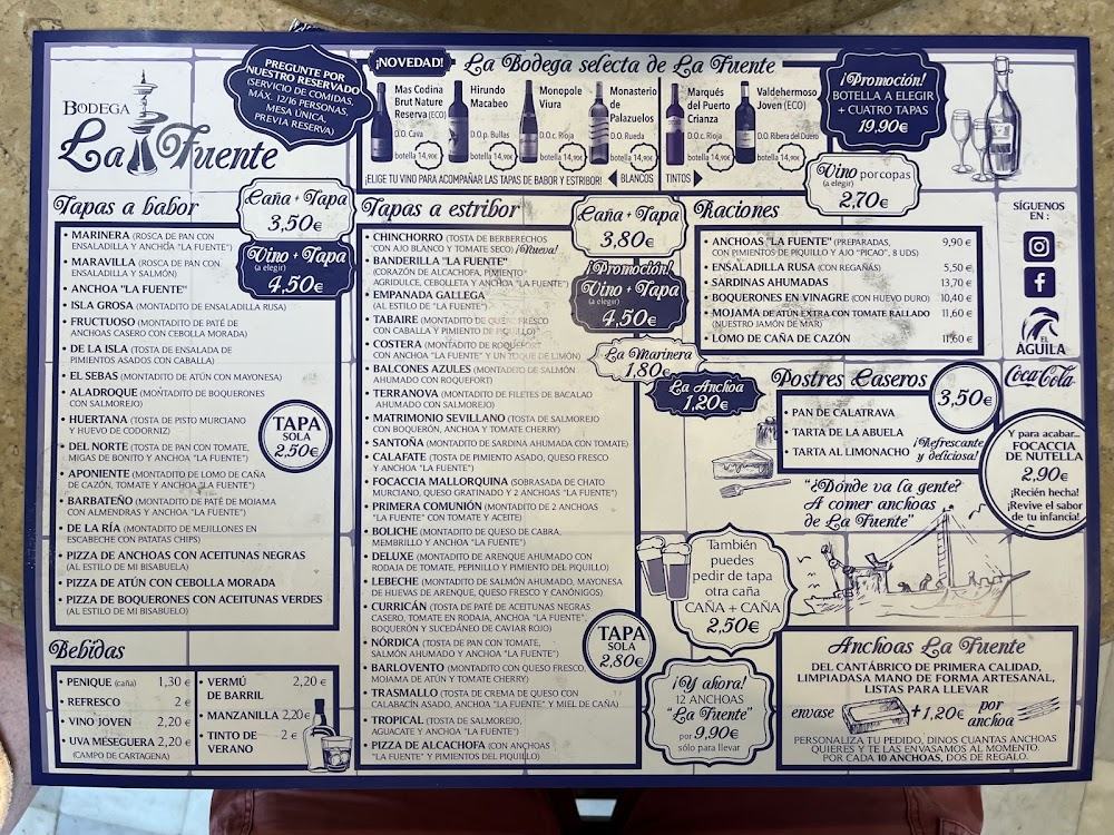 Bodega La Fuente · carta, página 9