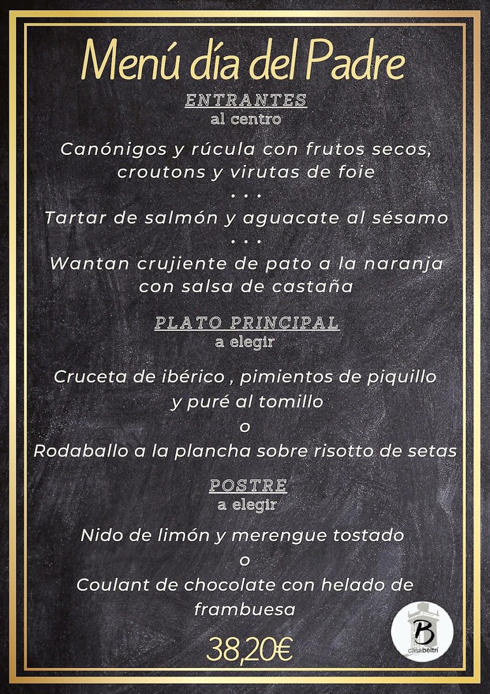 Restaurante Casa Beltrí · carta, página 5