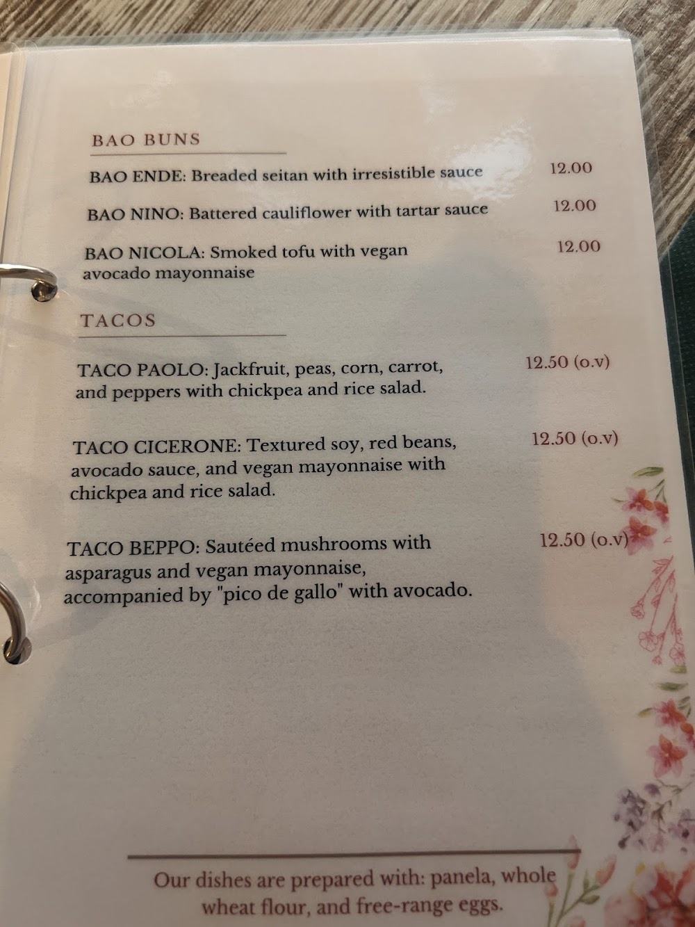 Chef Momo · carta, página 1
