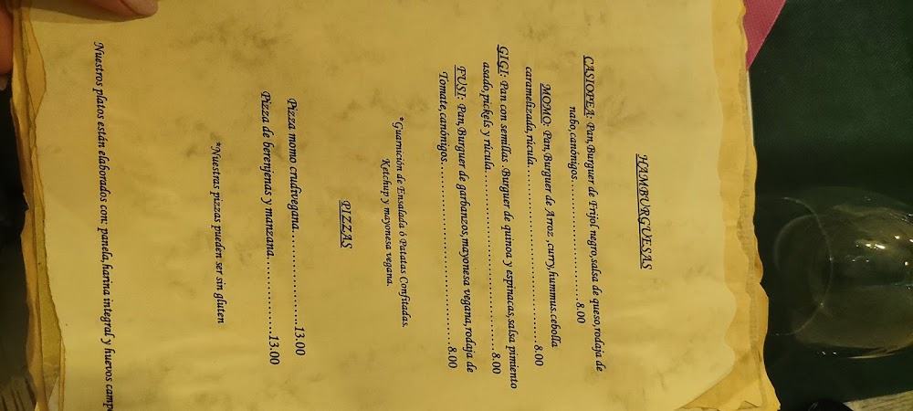 Chef Momo · carta, página 8