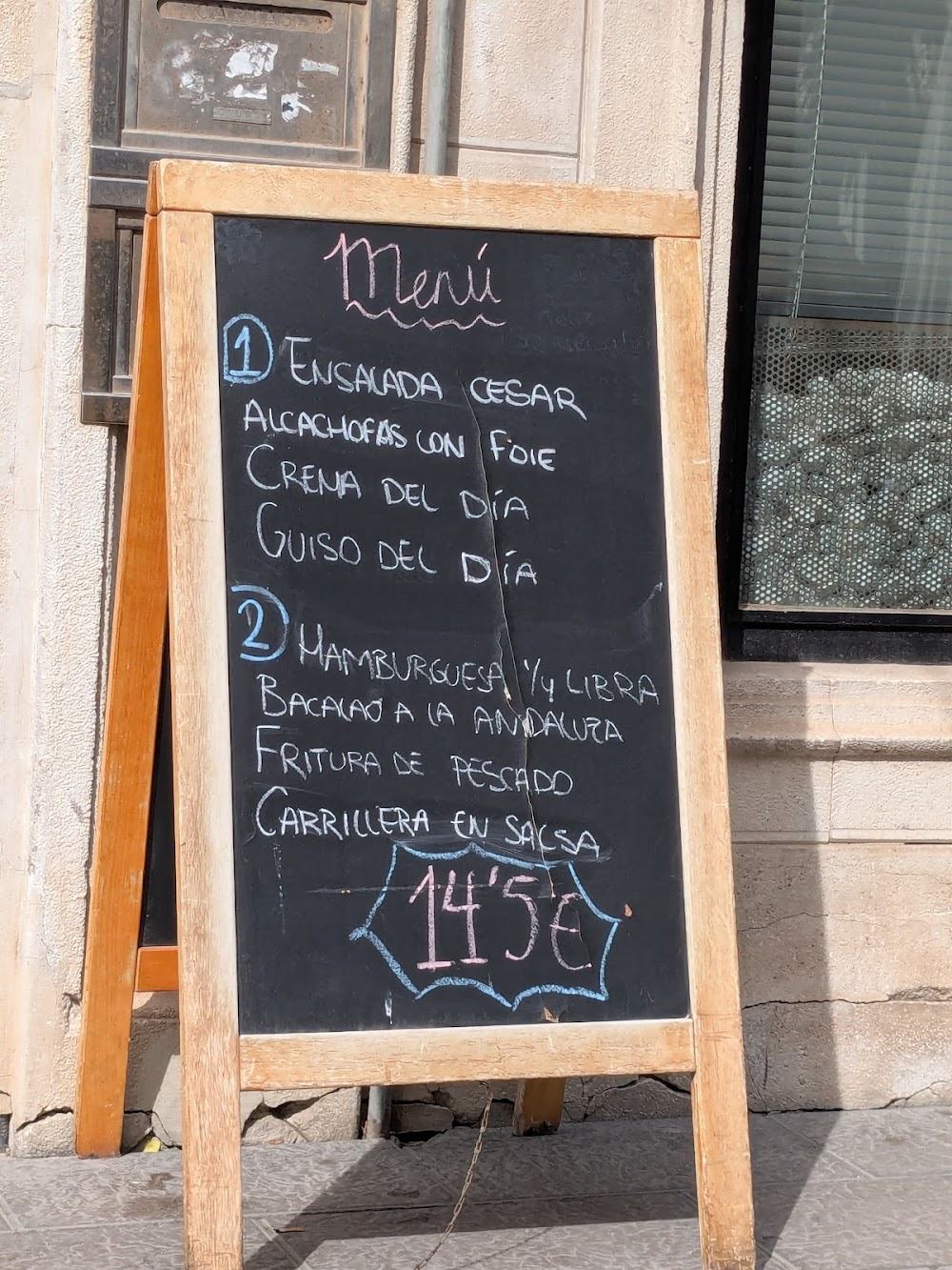 El Viejo Almacen · carta, página 1