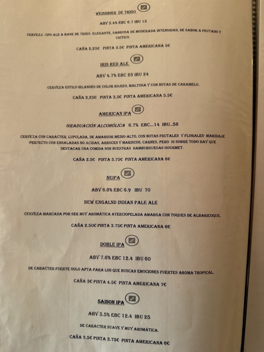 Gastrobar La Fábrica Brewpub · carta, página 2