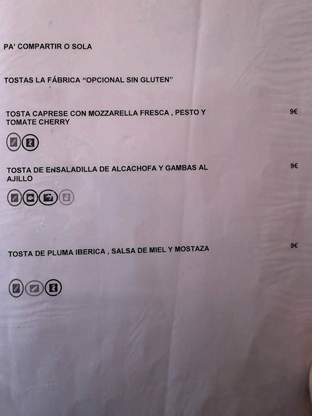 Gastrobar La Fábrica Brewpub · carta, página 6