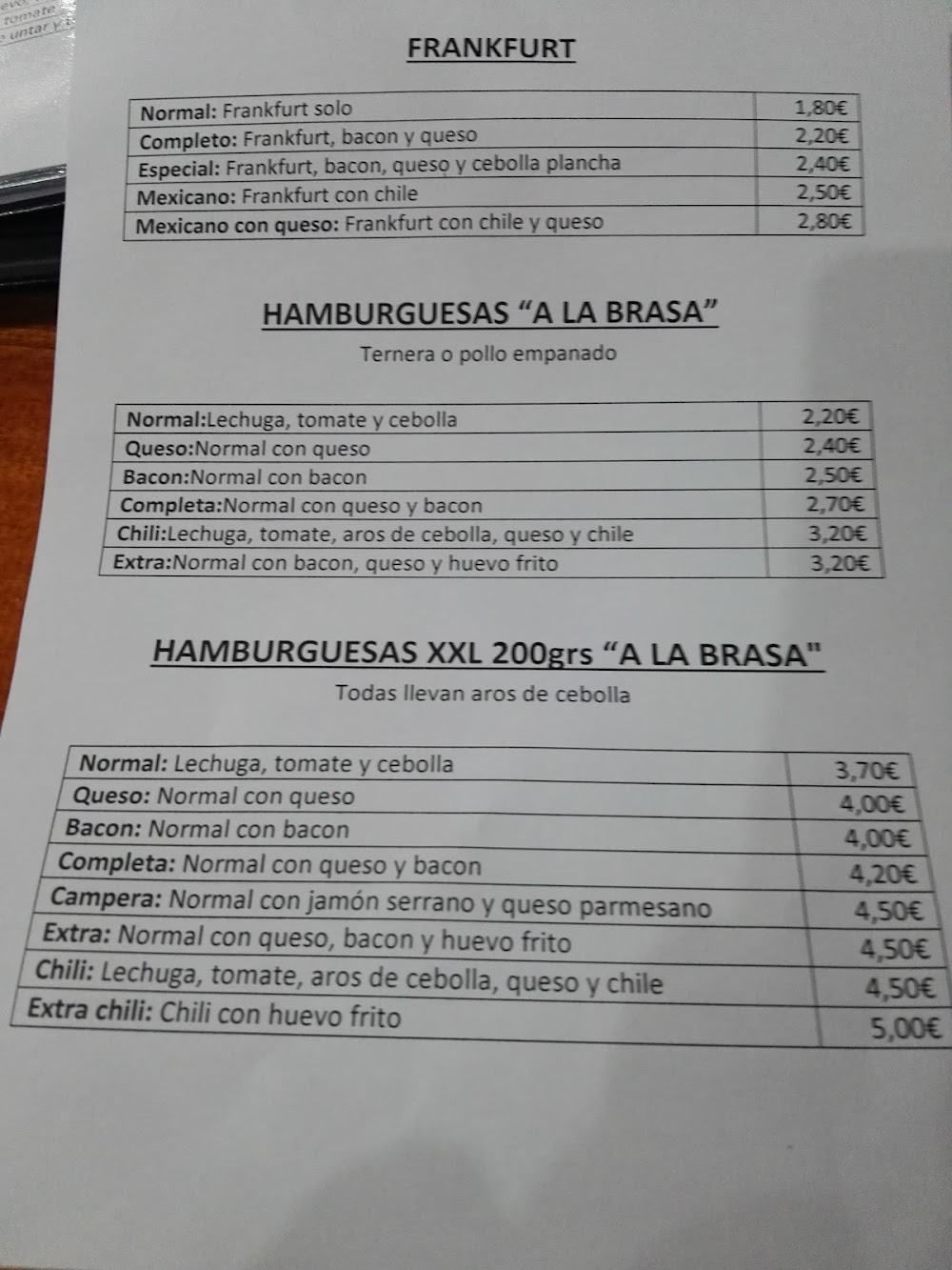 La Cocinica de Lenon · carta, página 1