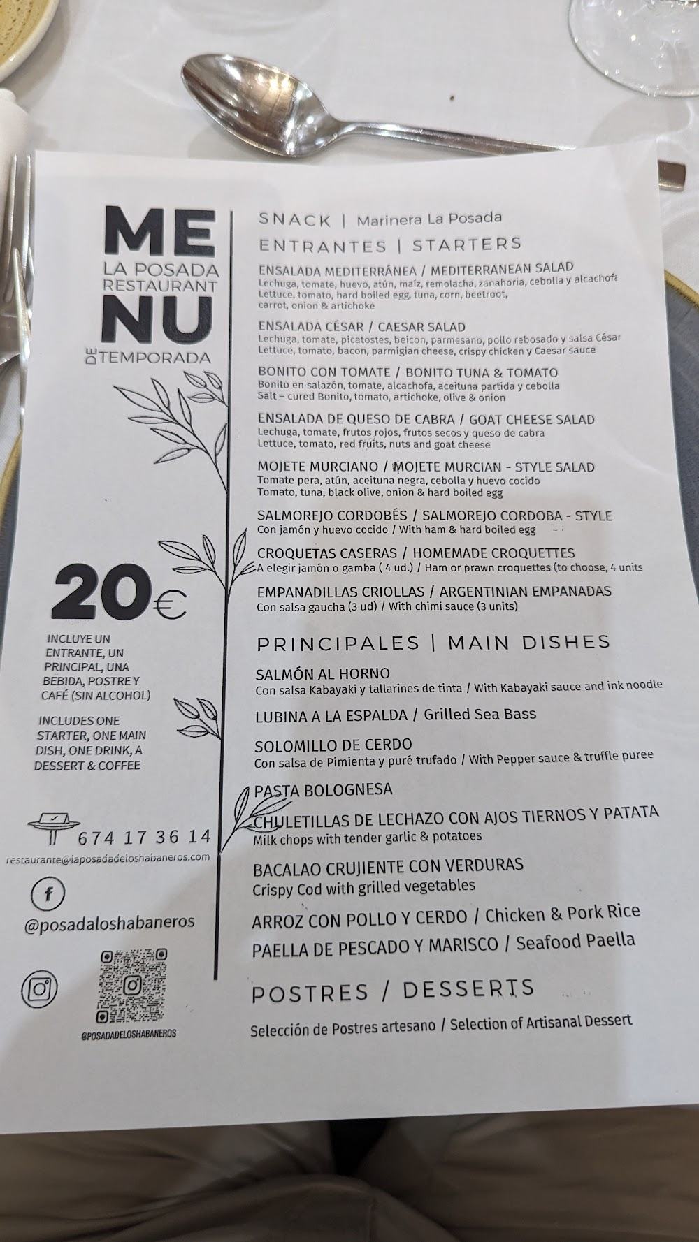 La Posada de los Habaneros · carta, página 4