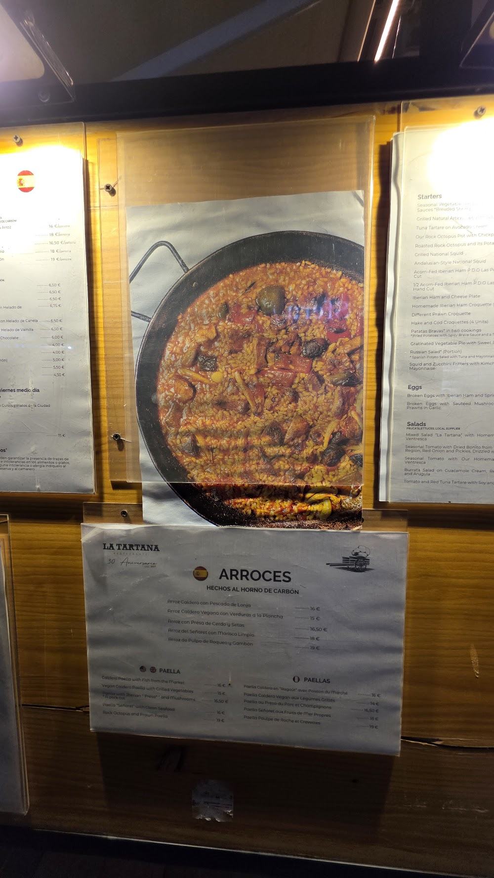 Restaurante La Tartana · carta, página 7