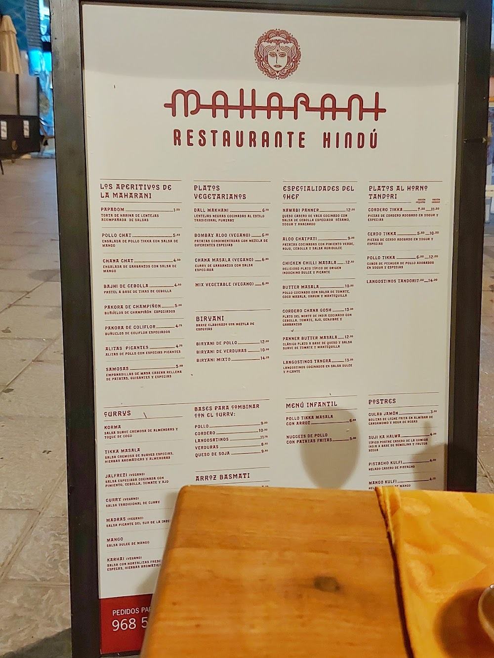 Maharani Restaurante Hindú · carta, página 4