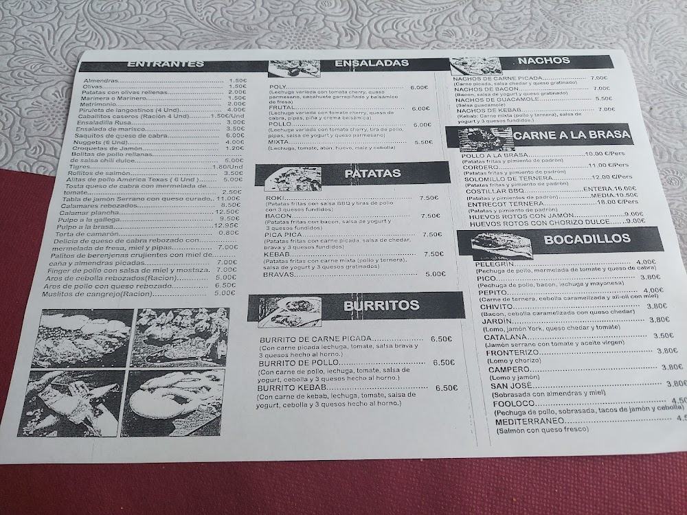 Mesón Fénix · carta, página 6