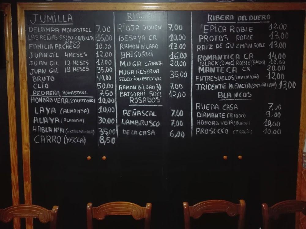 Mesón La Taberna de Rafael · carta, página 2