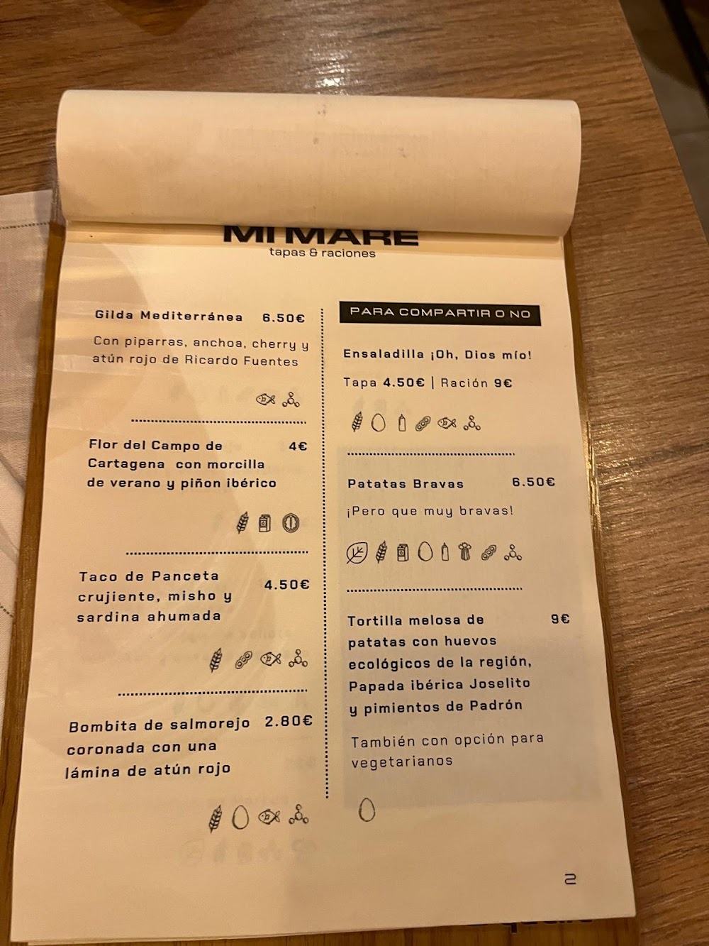 Mi Mare · carta, página 6