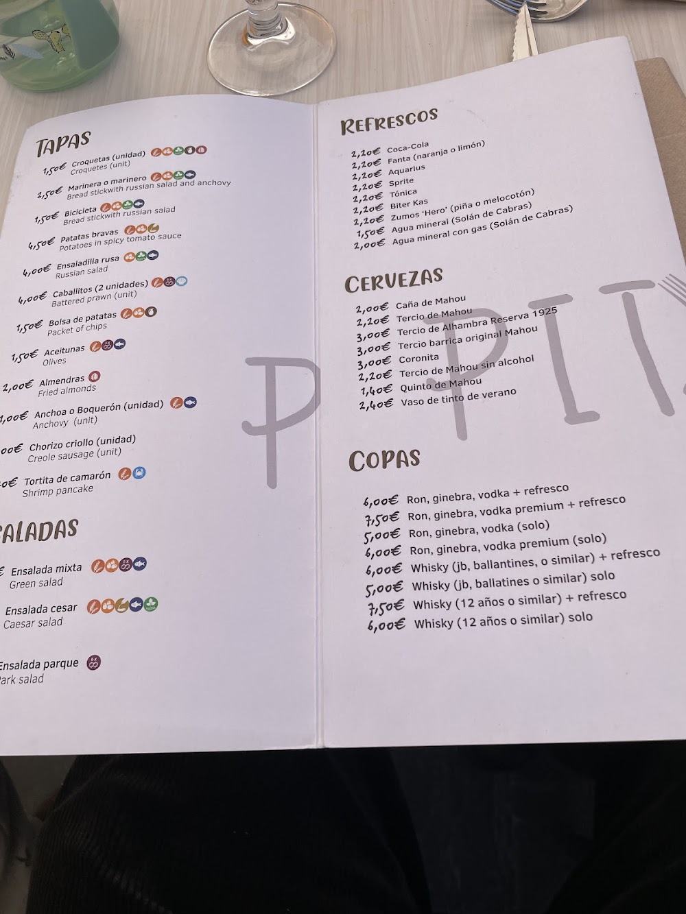 PITXÓN Restaurante Bar · carta, página 6