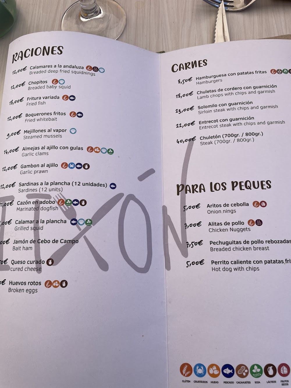 PITXÓN Restaurante Bar · carta, página 7