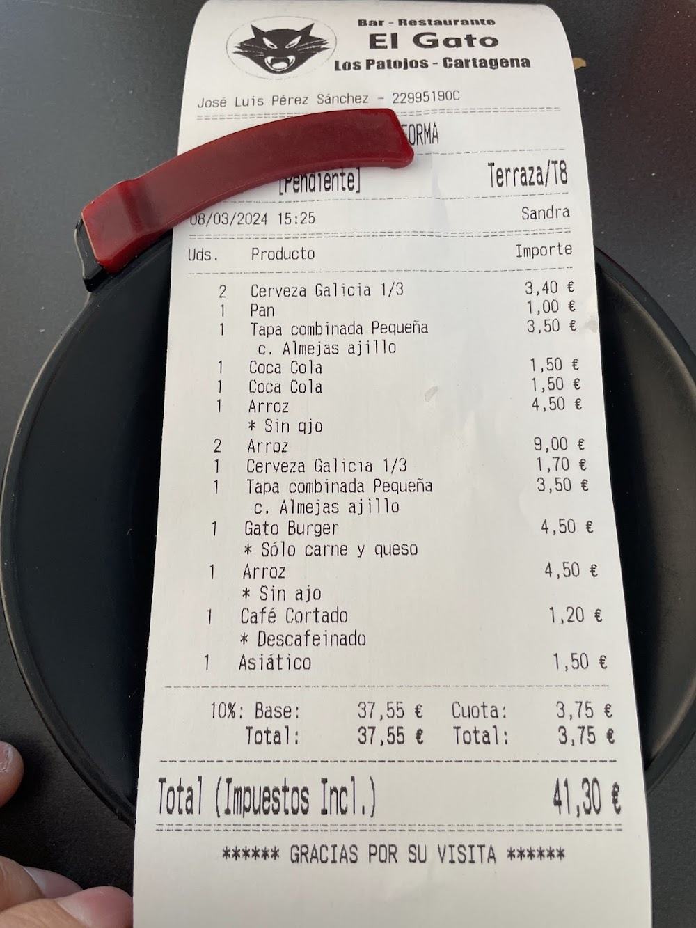 Restaurante El Gato · carta, página 5