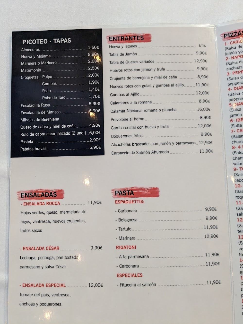 Restaurante La Rocca Restaurante Mediterráneo · carta, página 3
