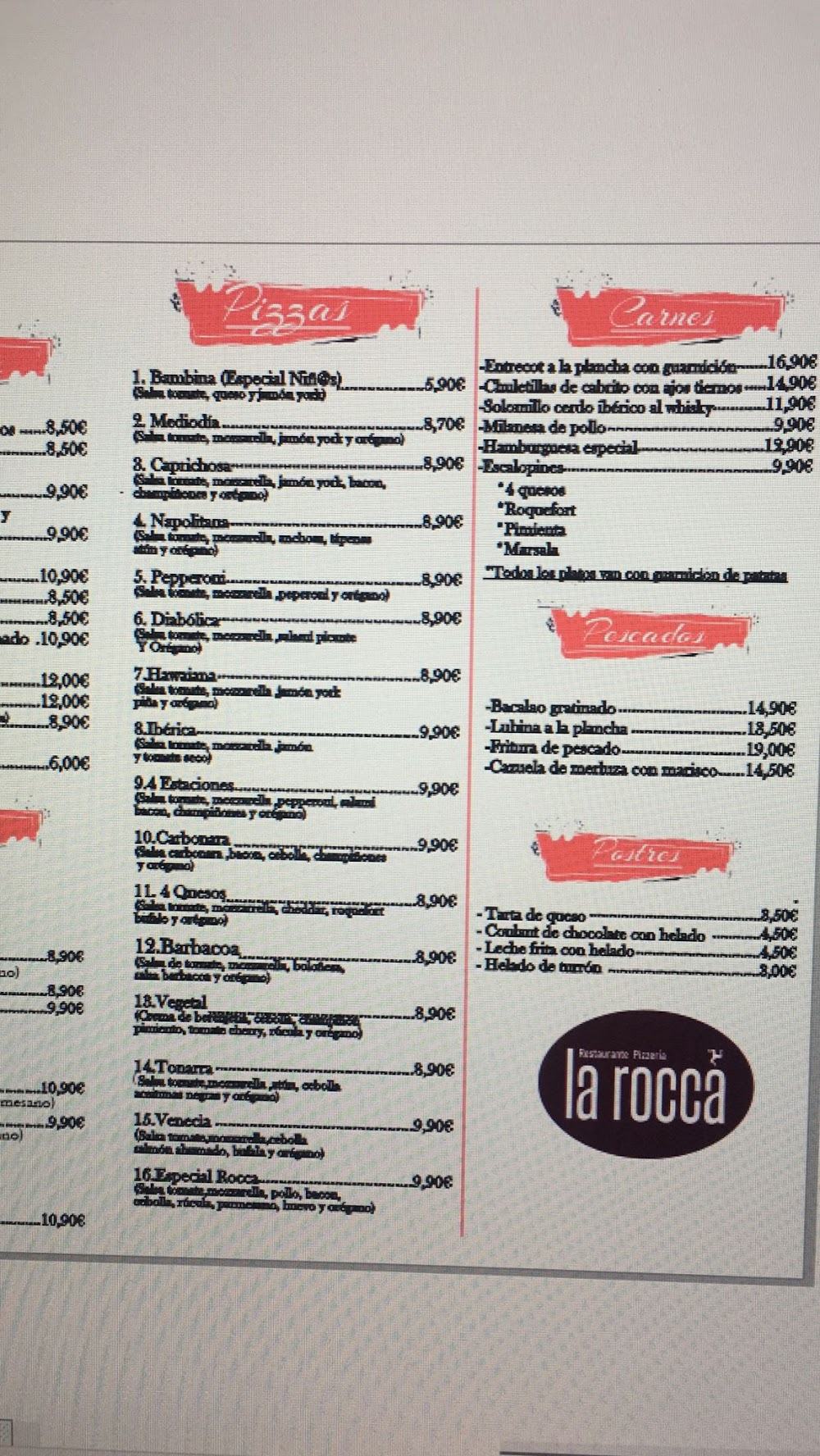 Restaurante La Rocca Restaurante Mediterráneo · carta, página 7
