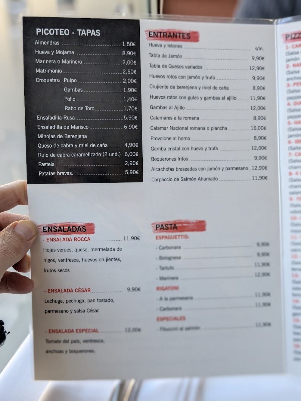 Restaurante La Rocca Restaurante Mediterráneo · carta, página 8
