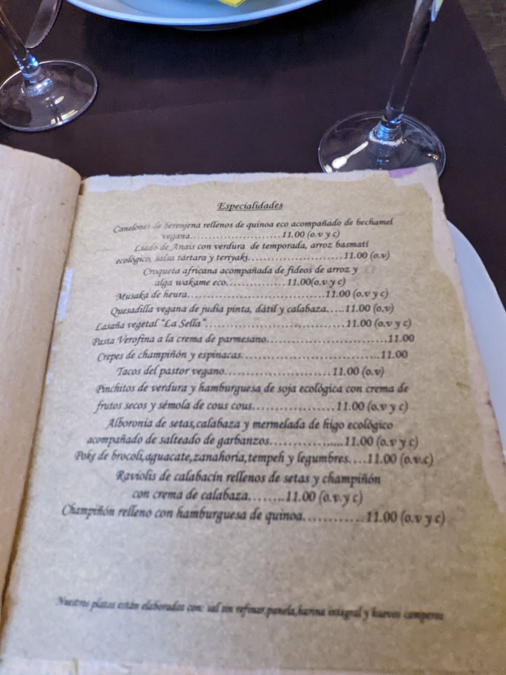 Restaurante La sella · carta, página 8