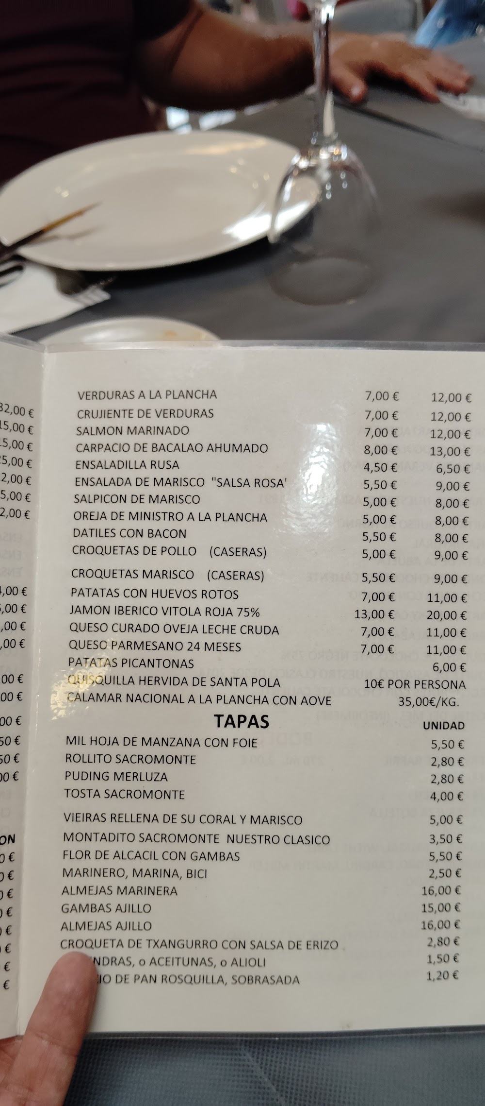 Restaurante Sacromonte · carta, página 4