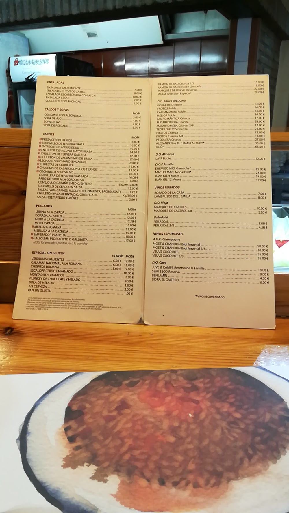 Restaurante Sacromonte · carta, página 9