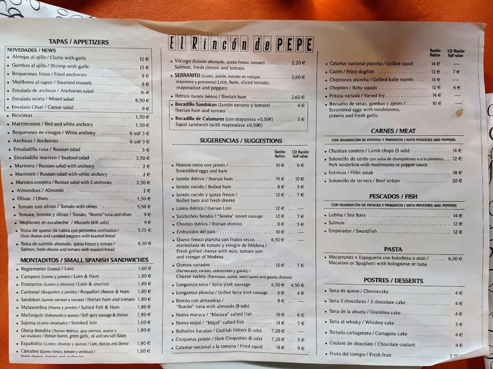 Rincón De Pepe (CARTAGENA) · carta, página 6