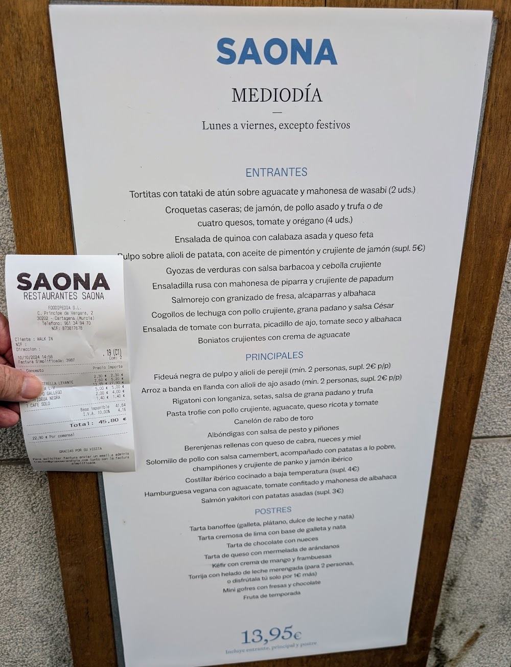 Saona · carta, página 10