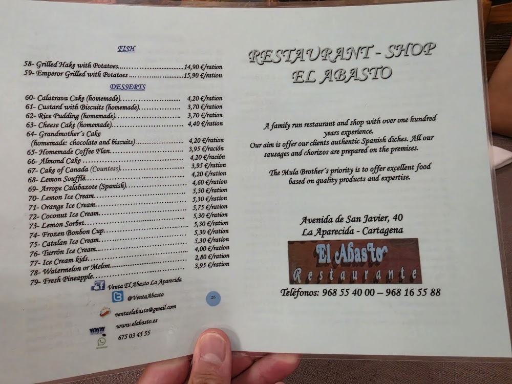 Venta El Abasto La Aparecida - Cartagena · carta, página 2