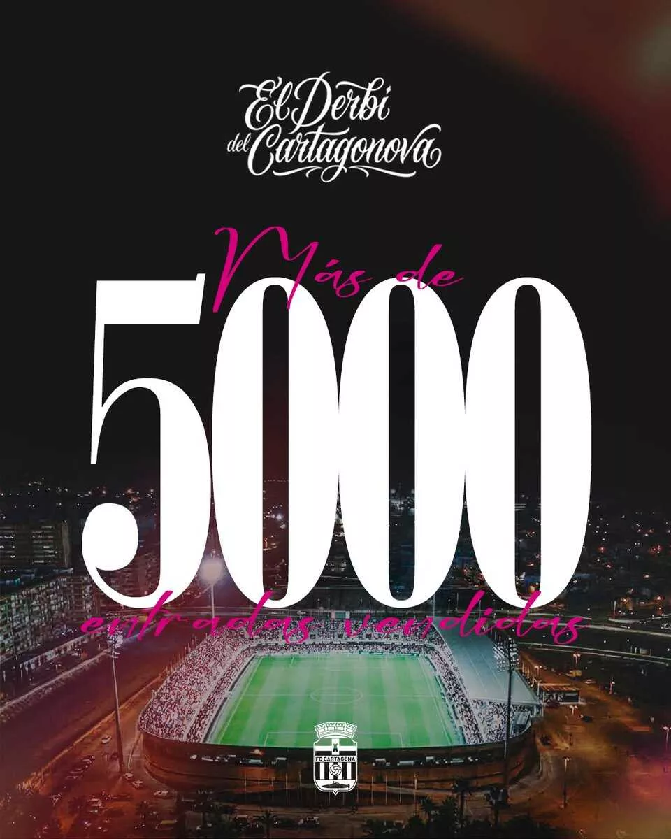 Imagen de la fuente asociada a: El derbi del Cartagonova supera ya las 5.000 entradas vendidas