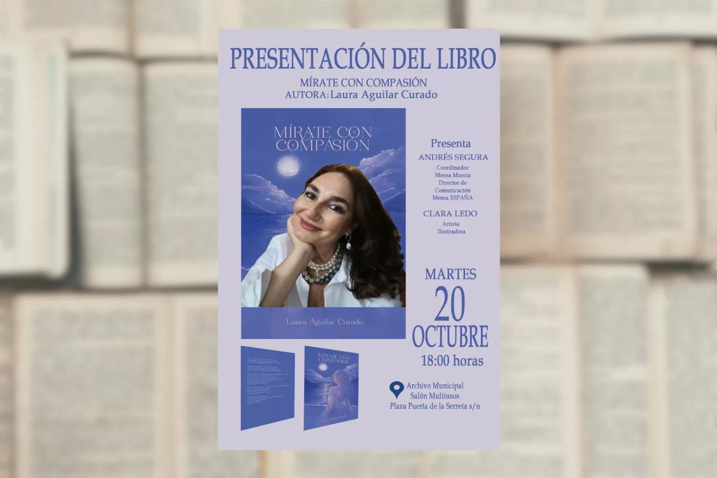 Imagen de la fuente asociada a: Laura Aguilar presenta este martes su libro 'Mírate con compasión' en el Archivo Municipal