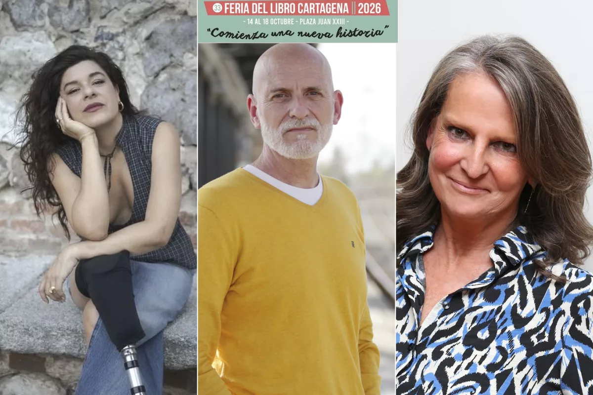 Imagen de la fuente asociada a: Nerea Pérez de las Heras, Alejandro Palomas e Isabel San Sebastián, este viernes en la Feria del Libro de Cartagena