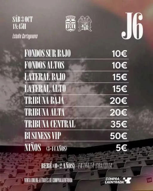 Imagen de la fuente asociada a: FC Cartagena y Águilas FC acuerdan entradas a 20 euros para sus abonados en los dos derbis regionales