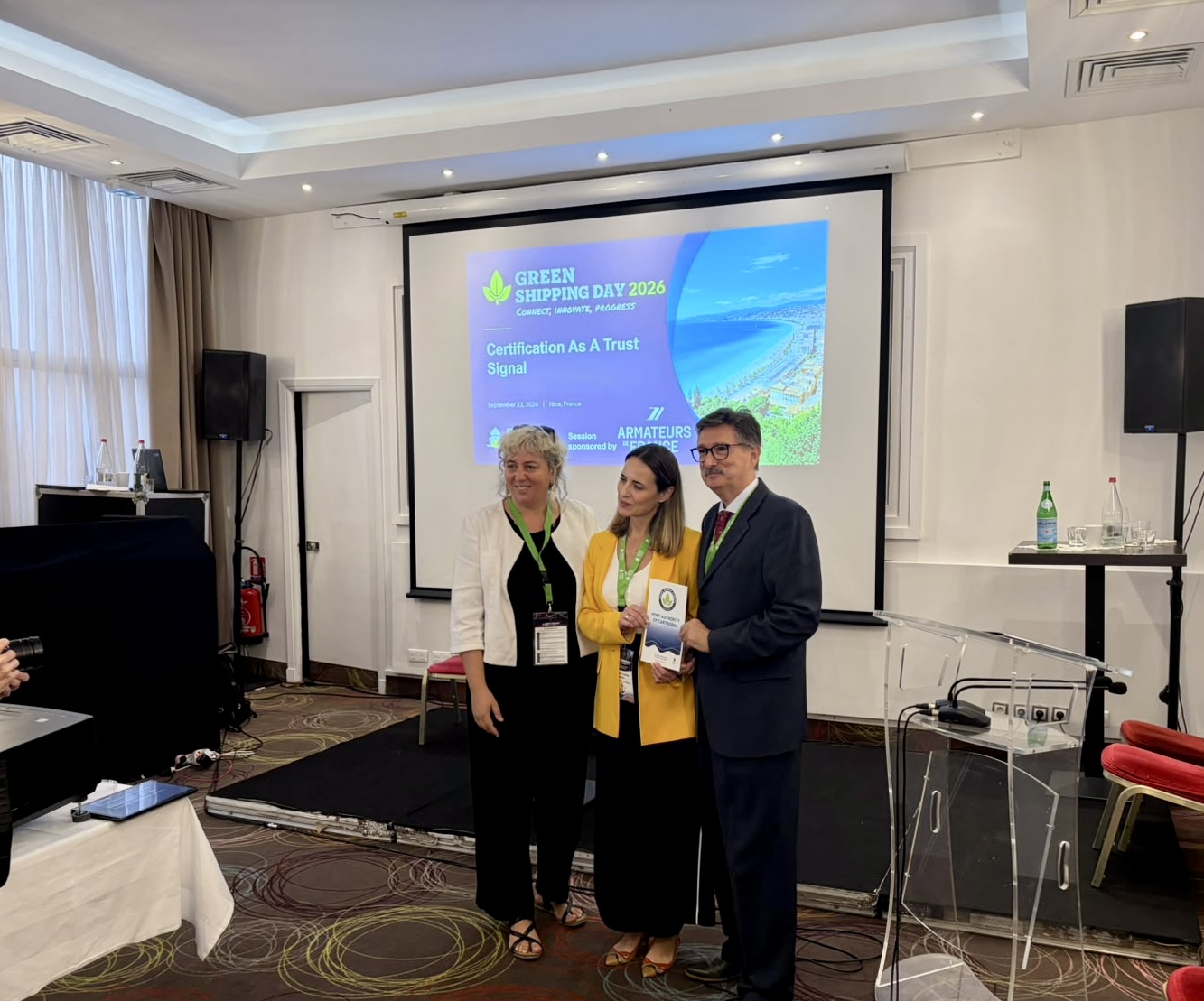 Cartagena recibe en Niza la certificación Green Marine Europe y se convierte en el primer puerto europeo en obtenerla
