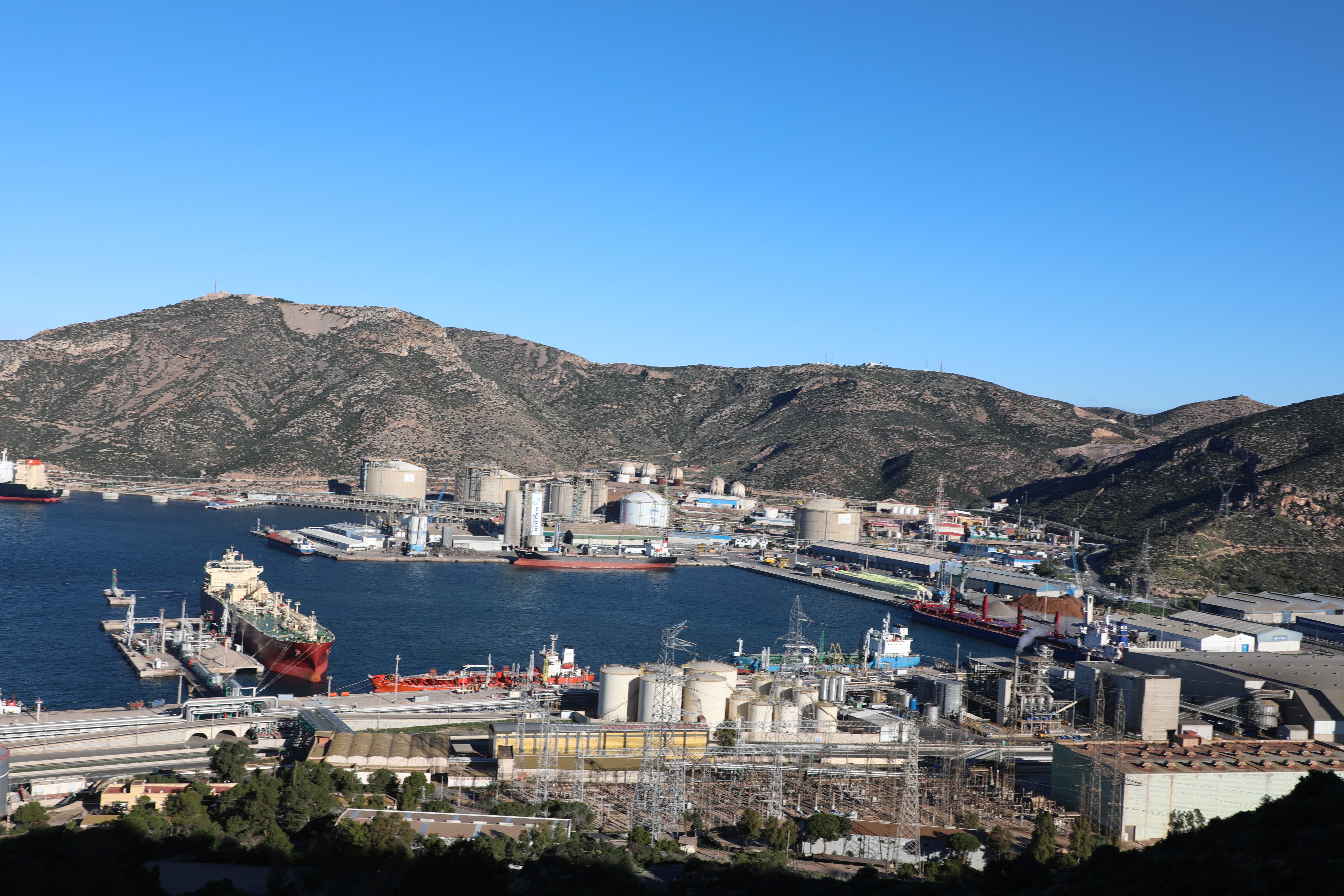 El Puerto de Cartagena avanza en la ampliación de la red de saneamiento de Escombreras para dar servicio a más de 100 hectáreas