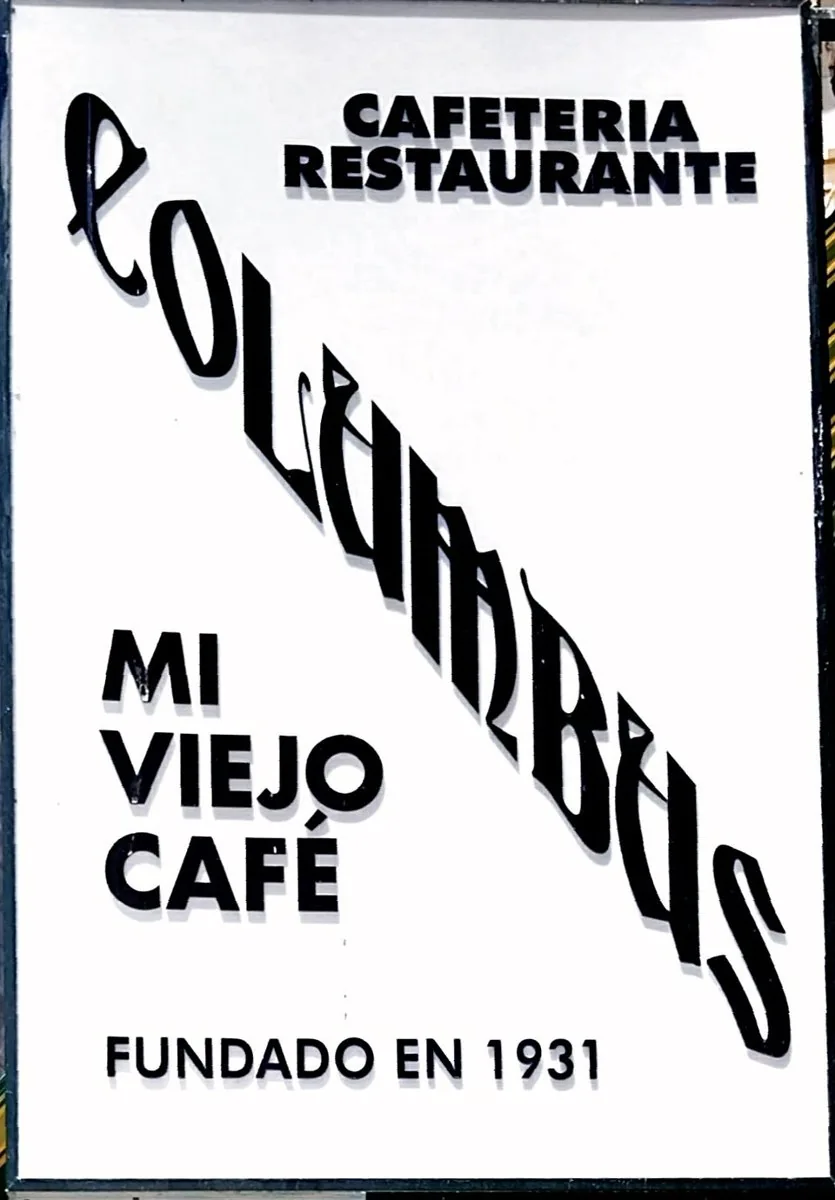Rótulo real de Columbus en Cartagena